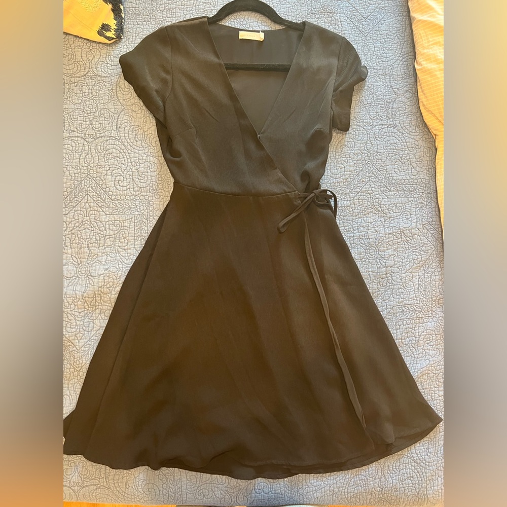 Black Lush wrap dress